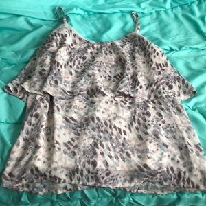 Purple and Gray Gecko-Print Tank Top!